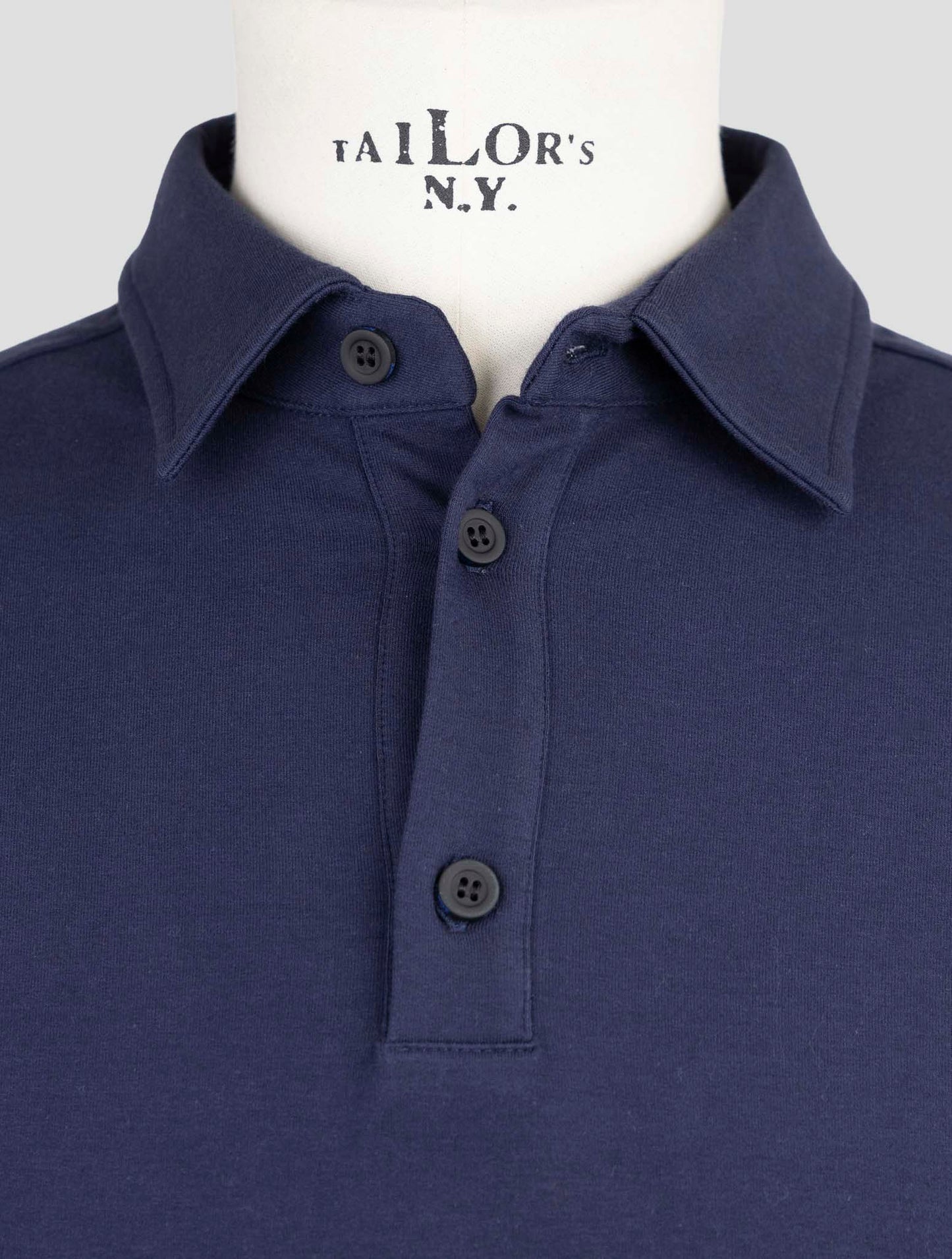 Kiton Knt Blue Cotton Ea Sweater Polo