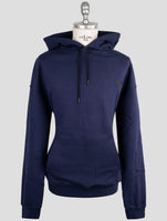 Kiton Knt Blue Cotton Sweater Hoodie