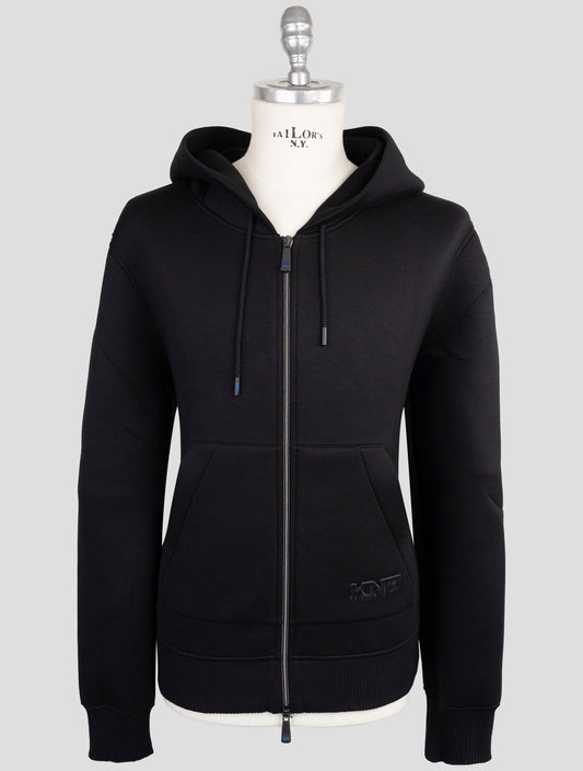 Kiton Knt Black Viscose Ea Sweater Full Zip
