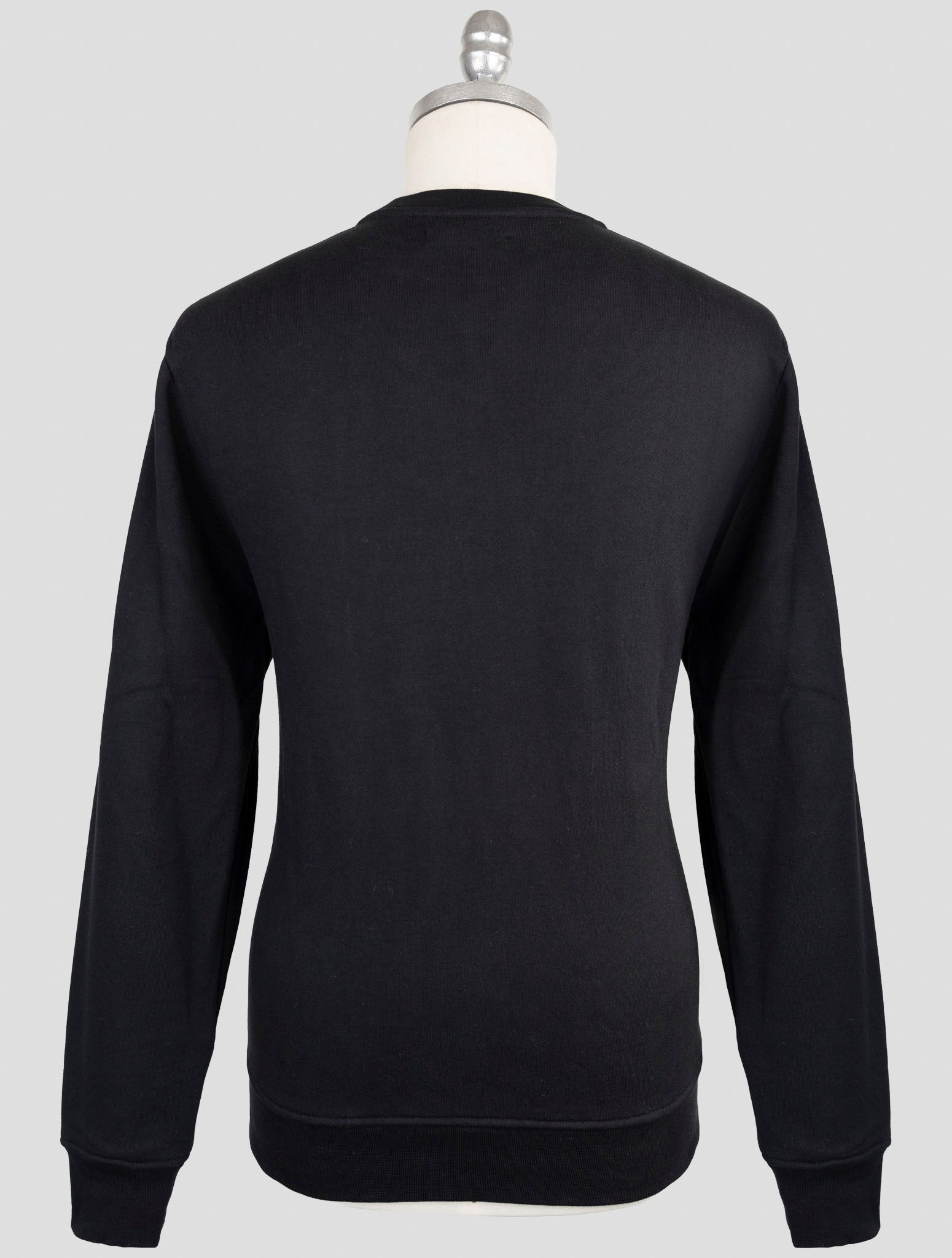 Kiton Knt Black Cotton Sweater Crewneck
