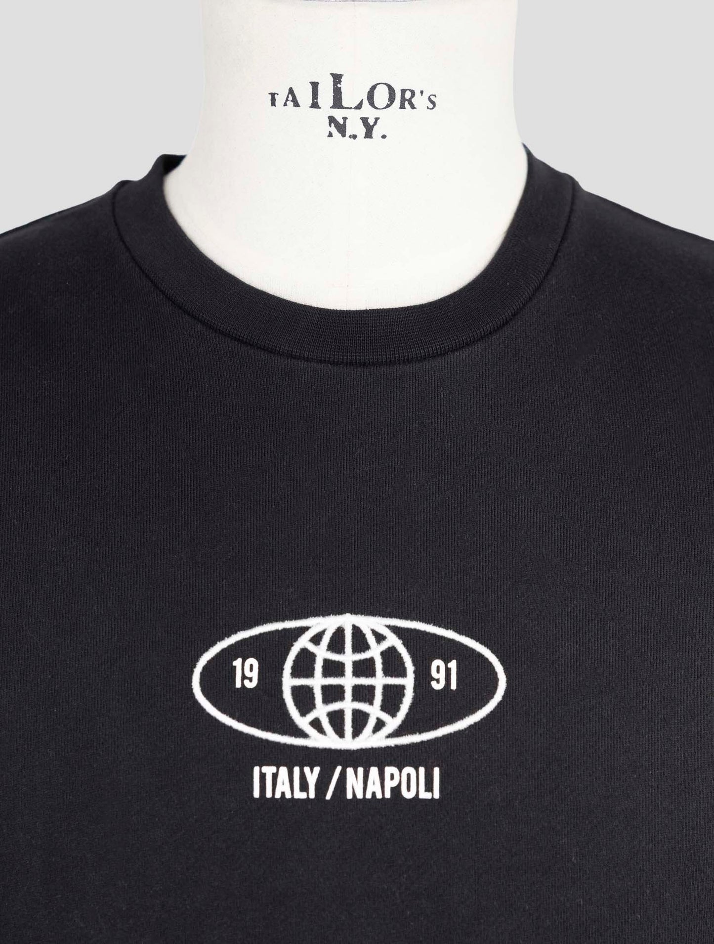 Kiton Knt Black Cotton Sweater Crewneck