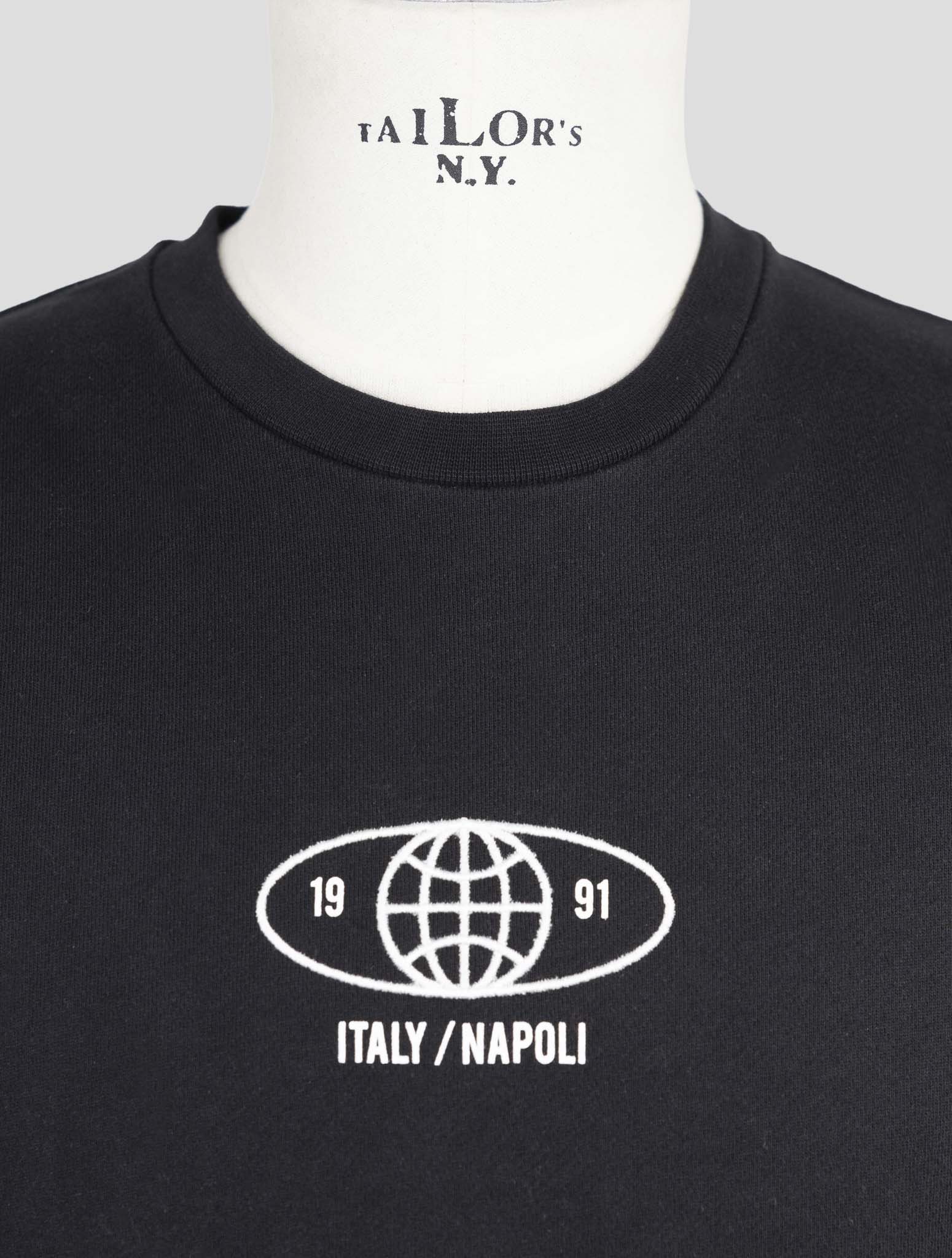 Kiton Knt Black Cotton Sweater Crewneck