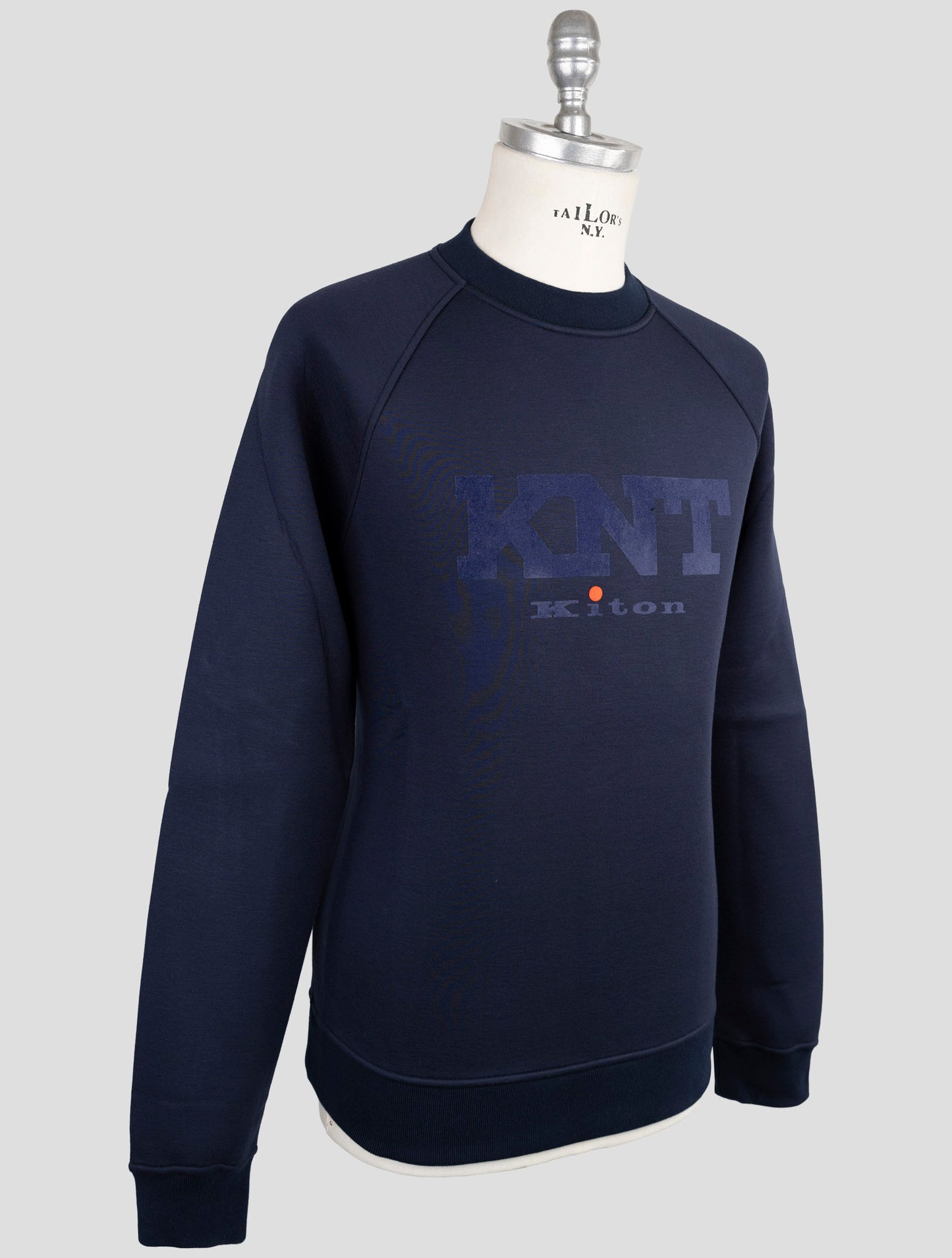 Kiton Knt Blue Viscose Ea Sweater Crewneck