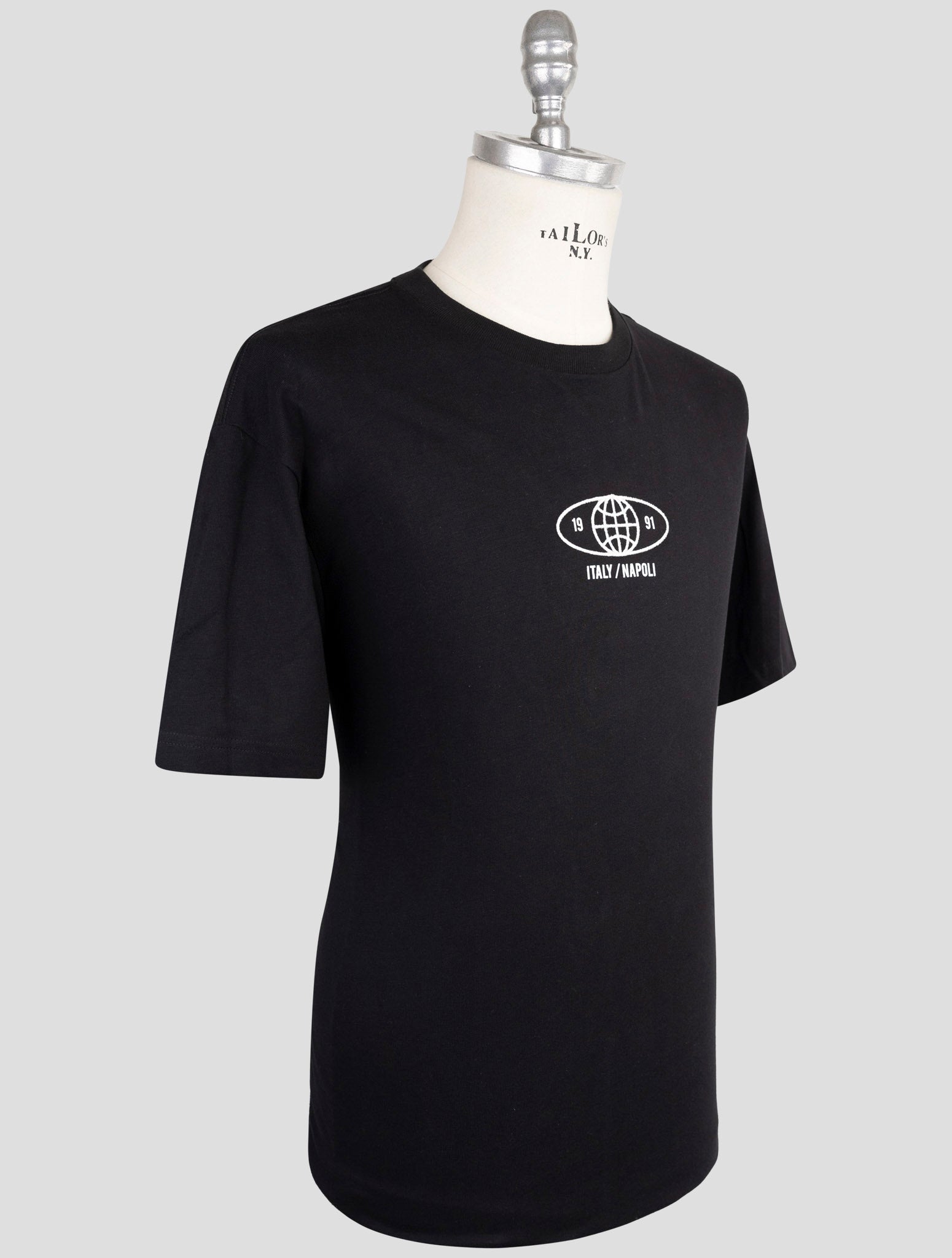 Kiton Knt Black Cotton T-Shirt