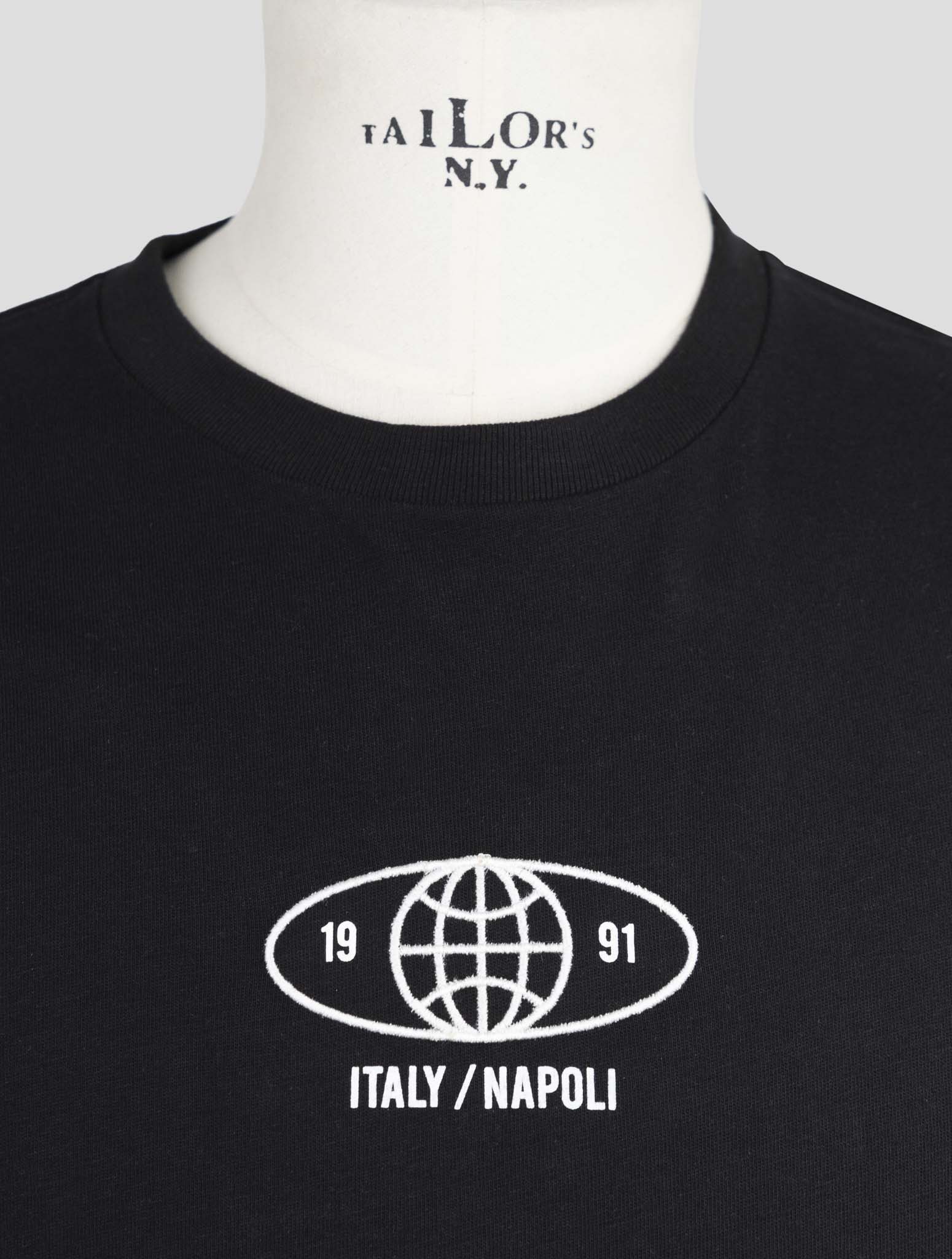 Kiton Knt Black Cotton T-Shirt