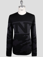 Kiton Knt Black Wool Cashmere Sweater Crewneck