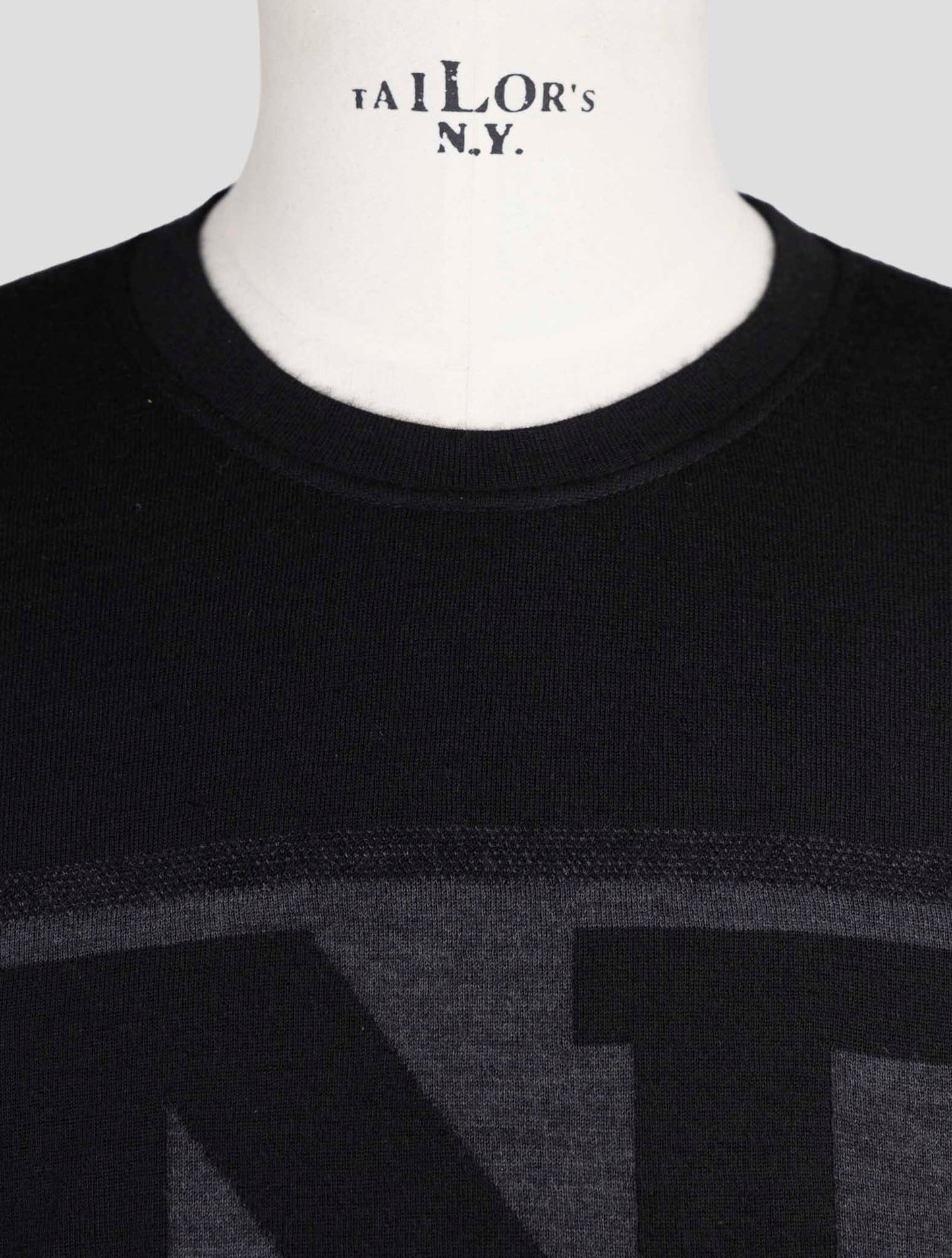 Kiton Knt Black Wool Cashmere Sweater Crewneck