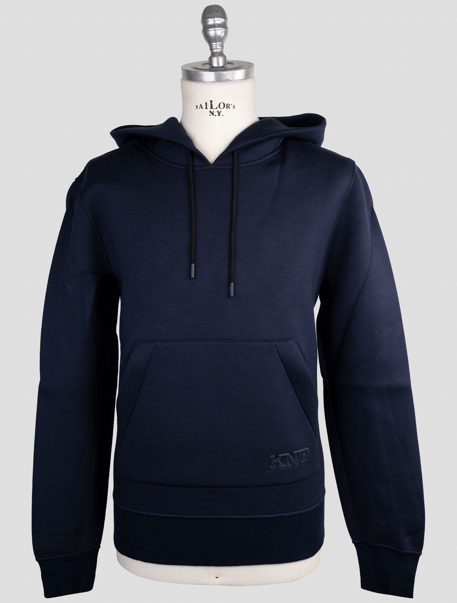 Kiton Knt Blue Viscose Ea Sweater Hoodie