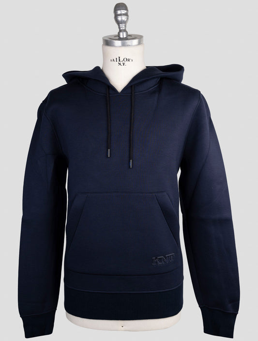 Kiton Knt Blue Viscose Ea Sweater Hoodie