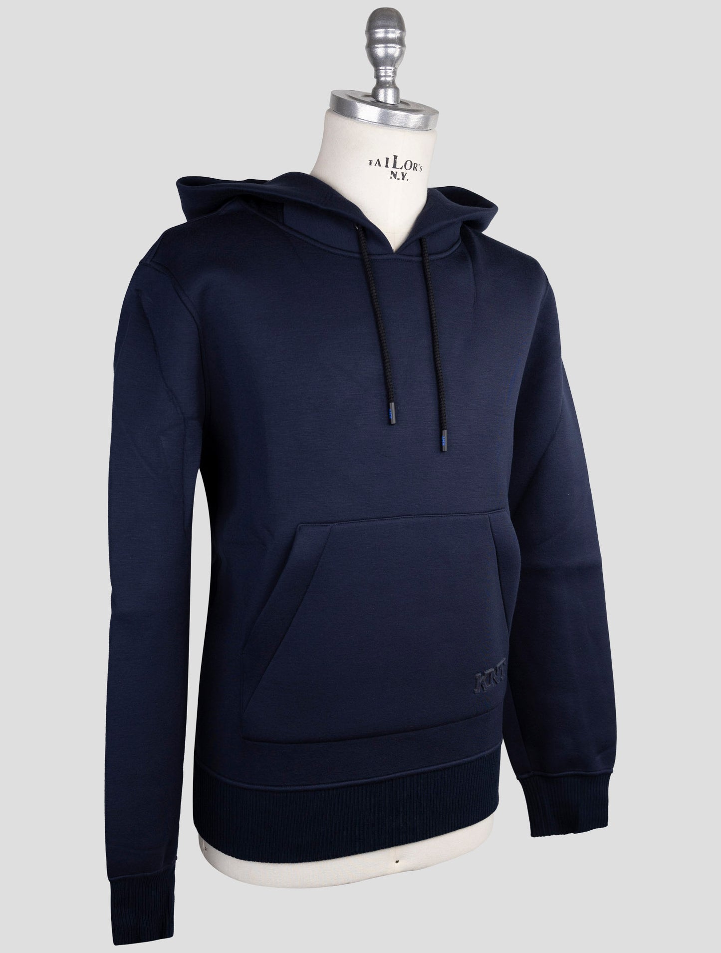 Kiton Knt Blue Viscose Ea Sweater Hoodie