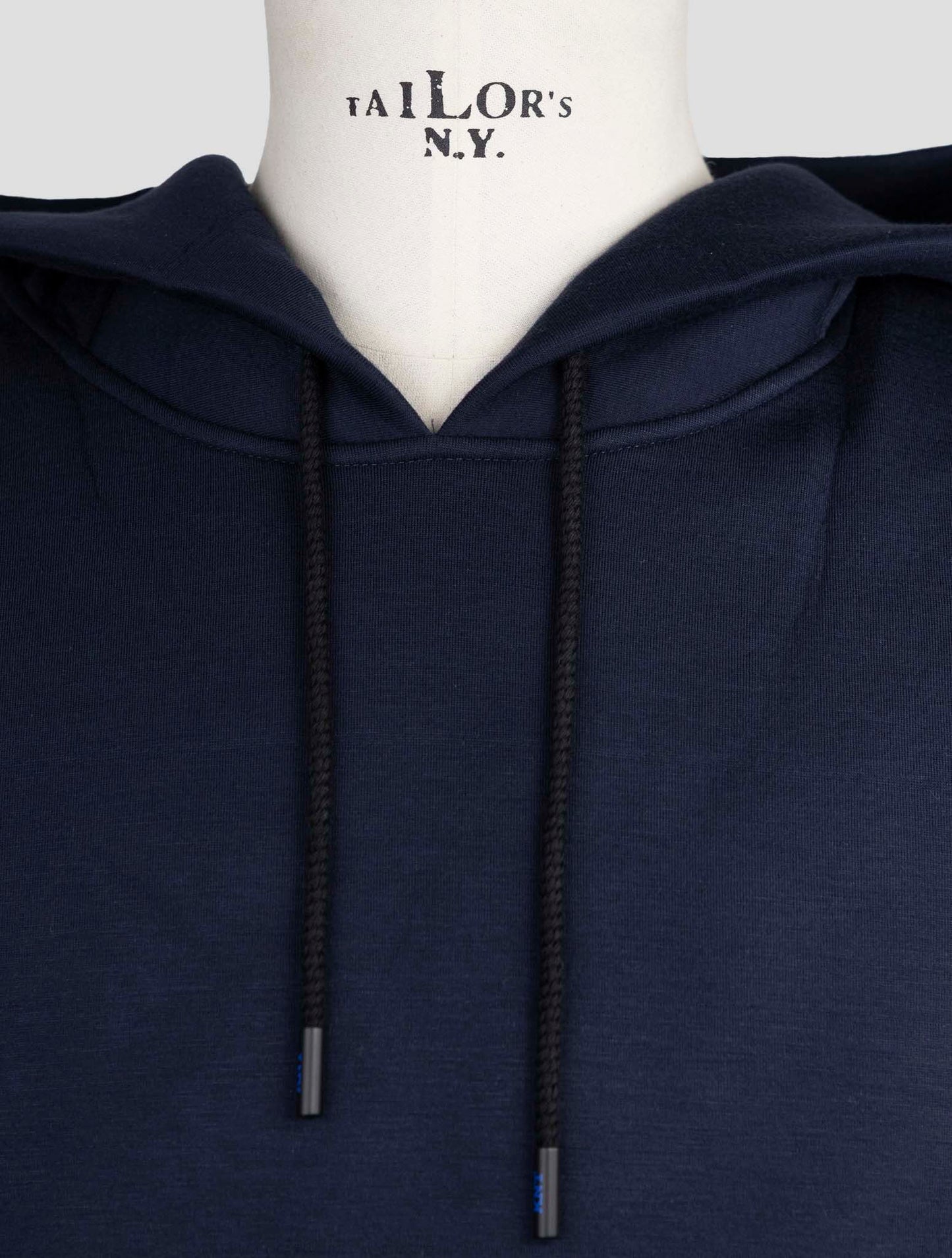 Kiton Knt Blue Viscose Ea Sweater Hoodie