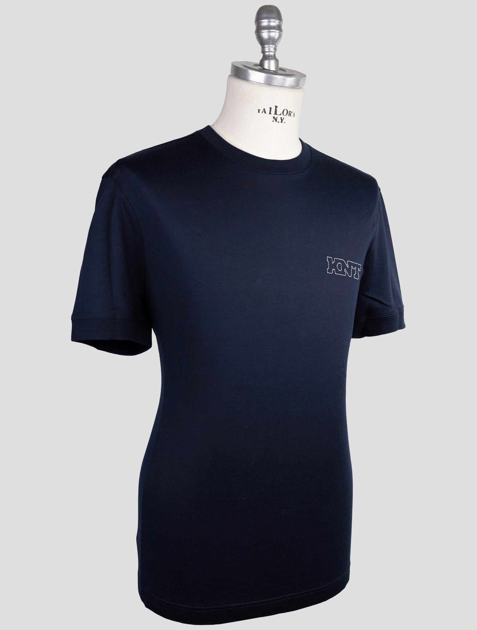 Kiton Knt Blue Cotton T-Shirt