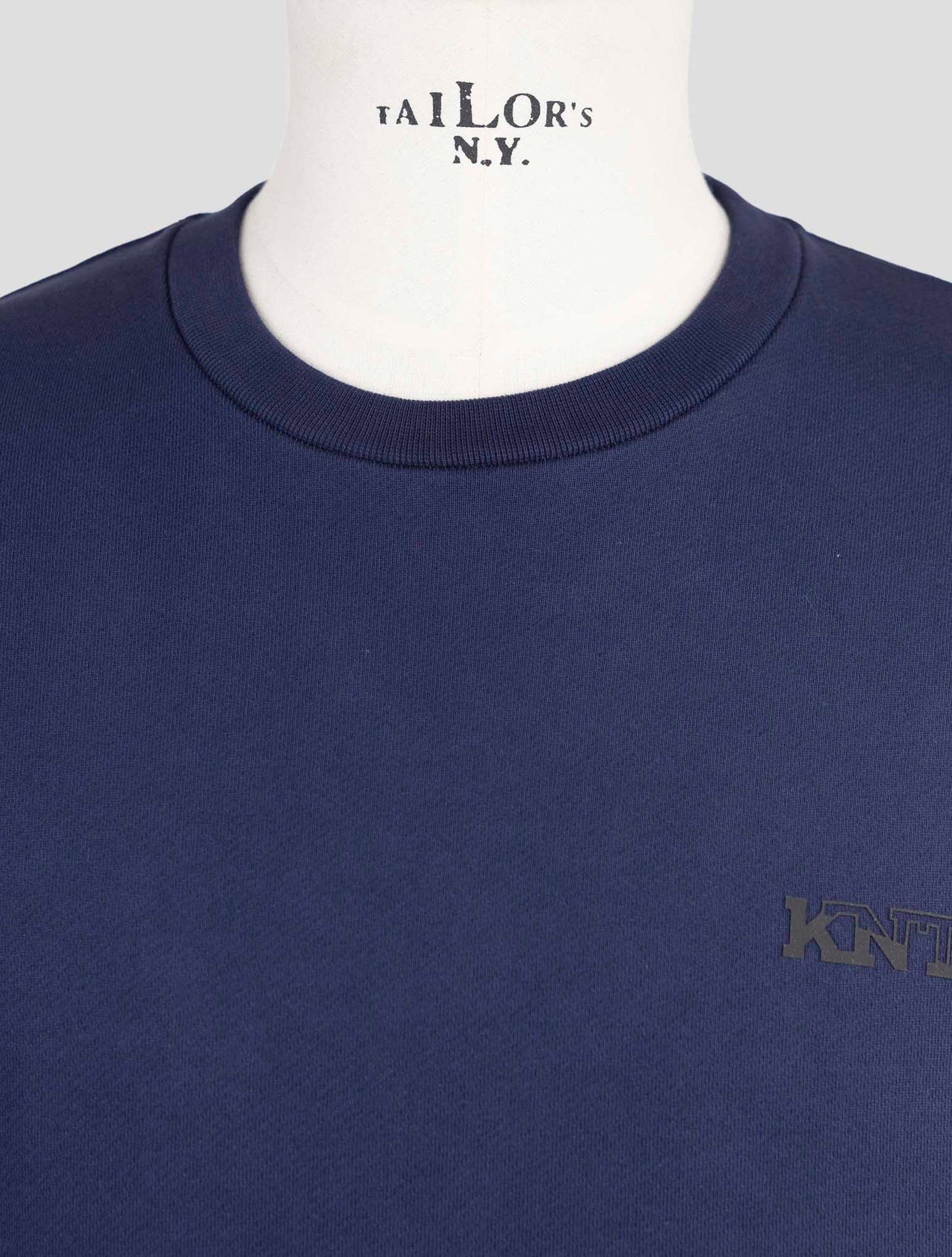 Kiton Knt Blue Cotton Sweater Crewneck