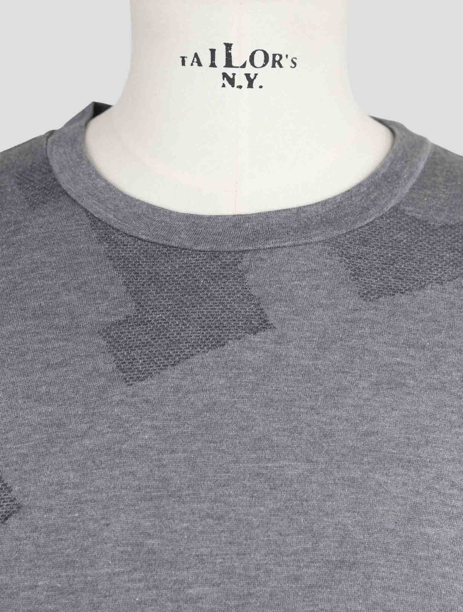 Kiton Knt Gray Cotton Sweater Crewneck
