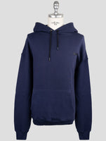 Kiton Knt Blue Cotton Sweater Hoodie