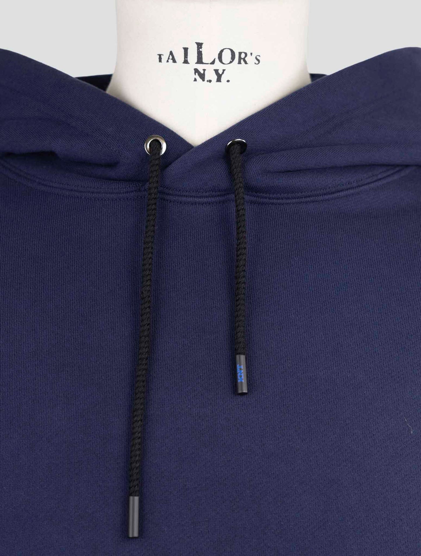 Kiton Knt Blue Cotton Sweater Hoodie