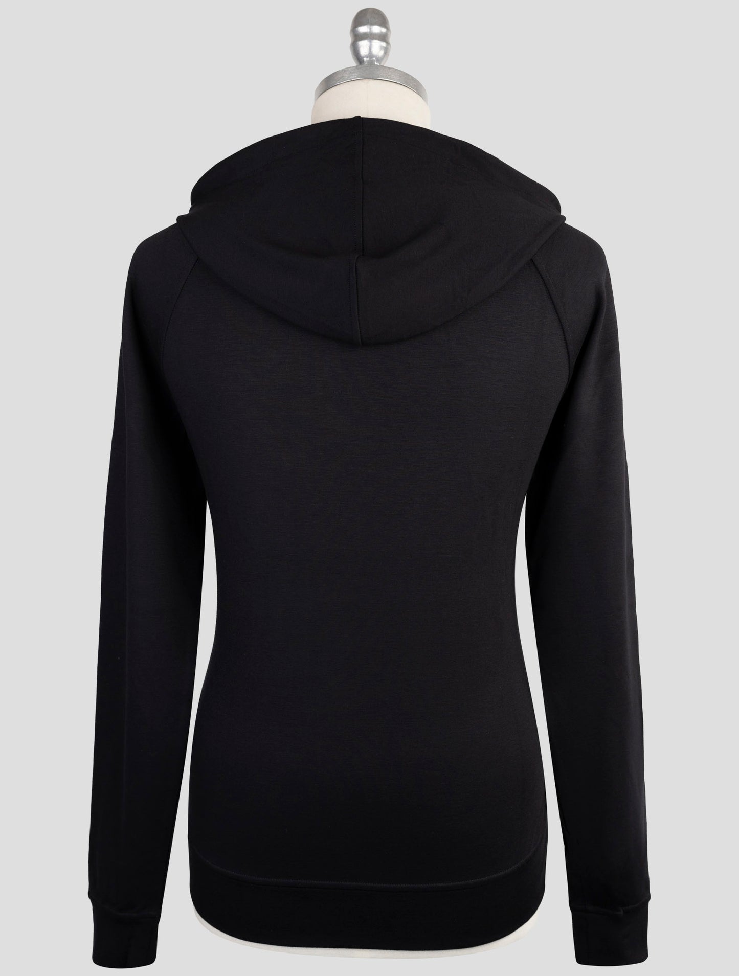 Kiton Knt Black Viscose Ea Sweater Hoodie