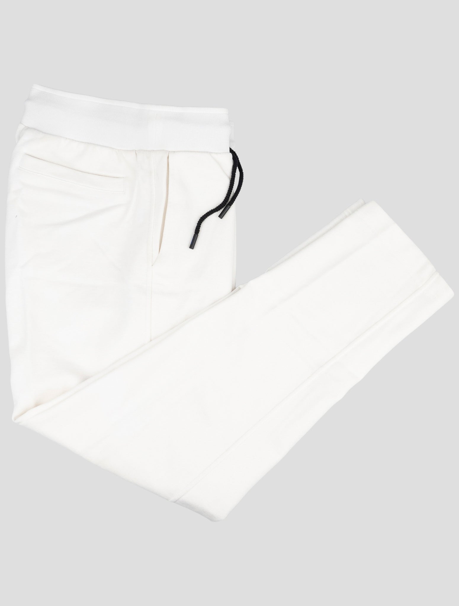 Kiton Knt White Cotton Jogging Pants