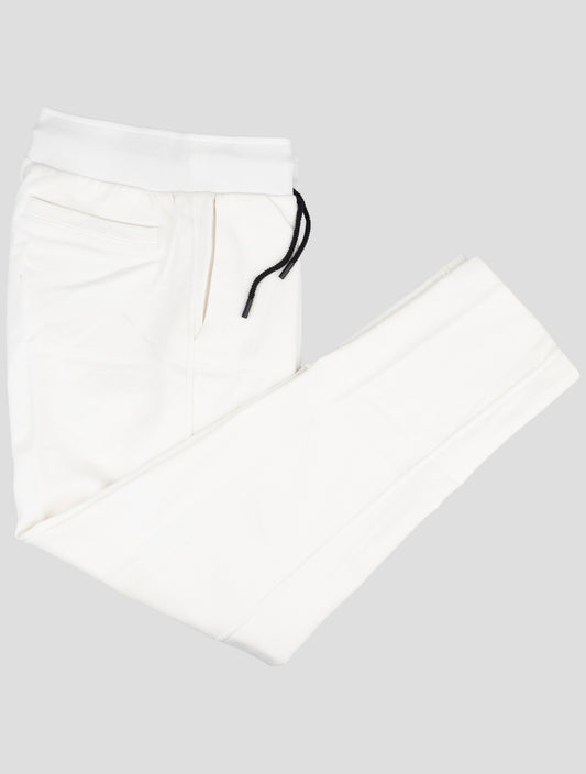 Kiton Knt White Cotton Jogging Pants