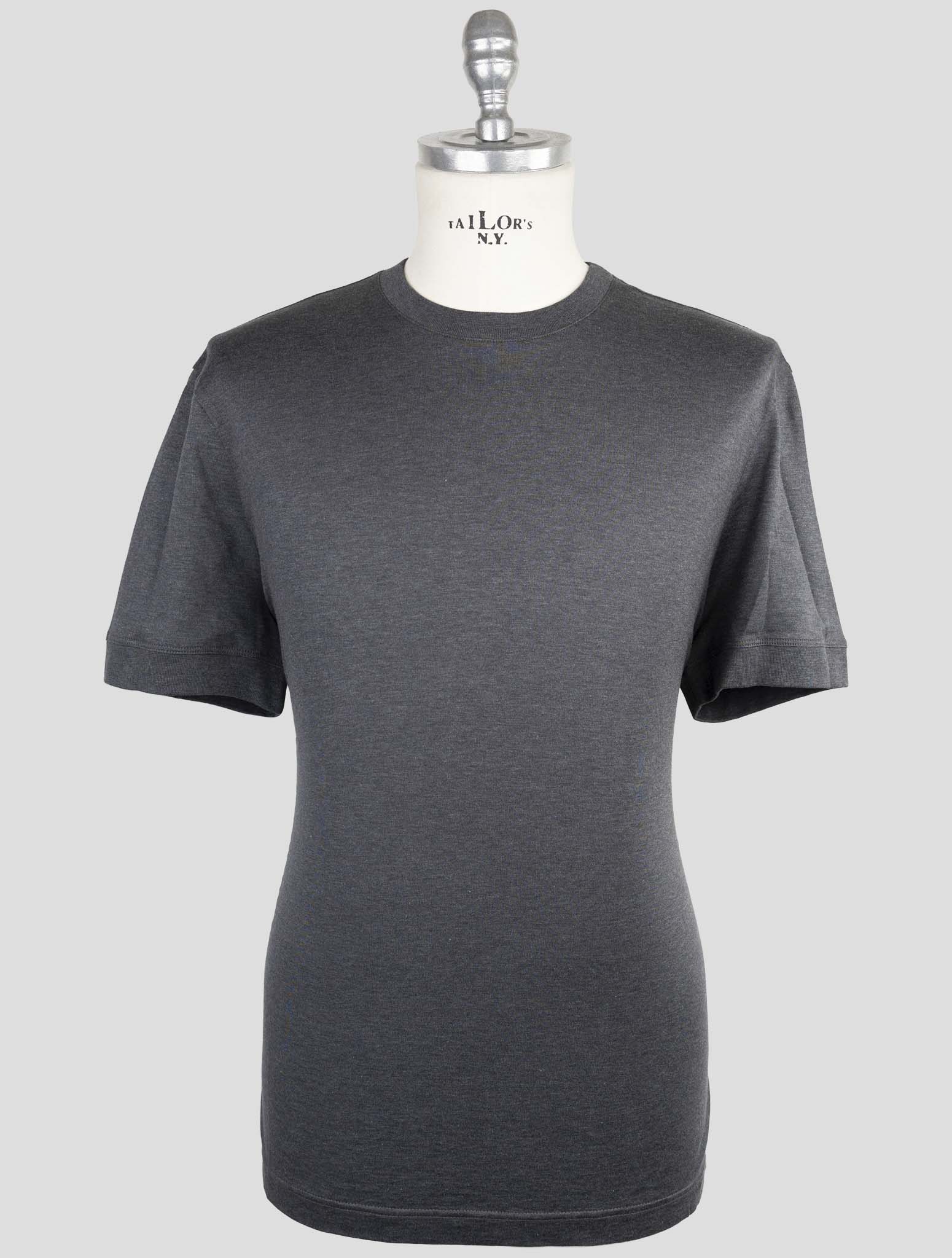 Kiton Knt Gray Cotton T-Shirt