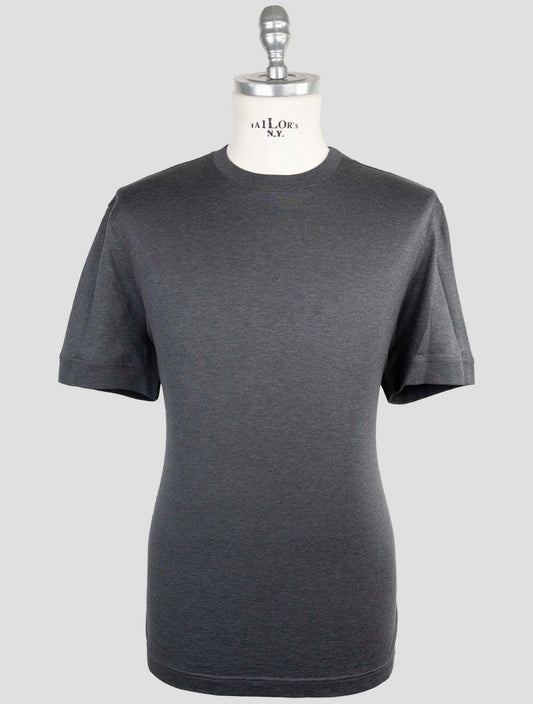 Kiton Knt Gray Cotton T-Shirt