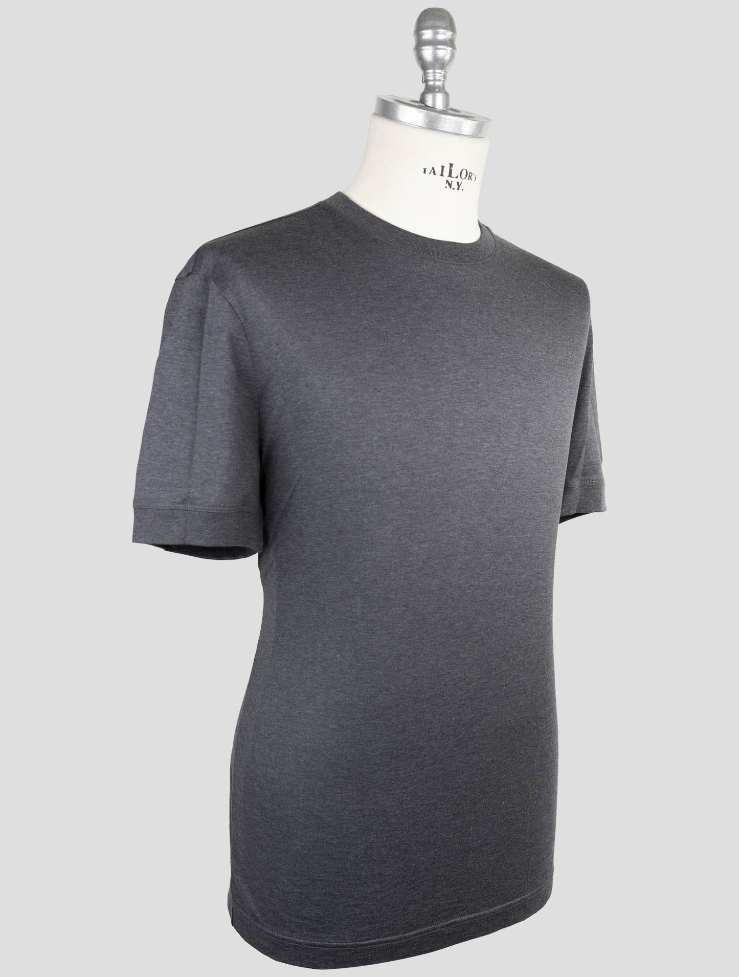Kiton Knt Gray Cotton T-Shirt