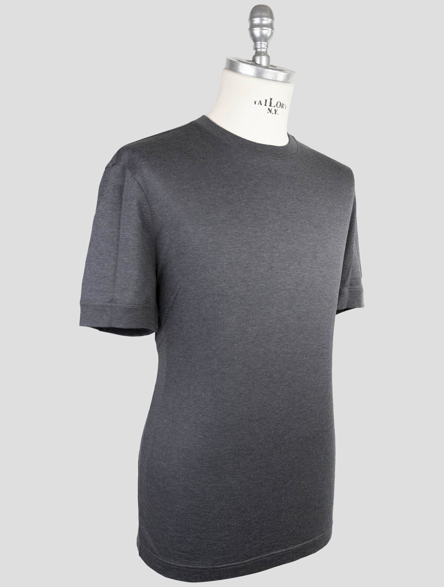 Kiton Knt Gray Cotton T-Shirt