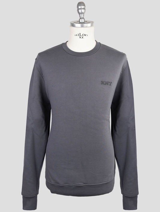 Kiton Knt Gray Cotton Sweater Crewneck
