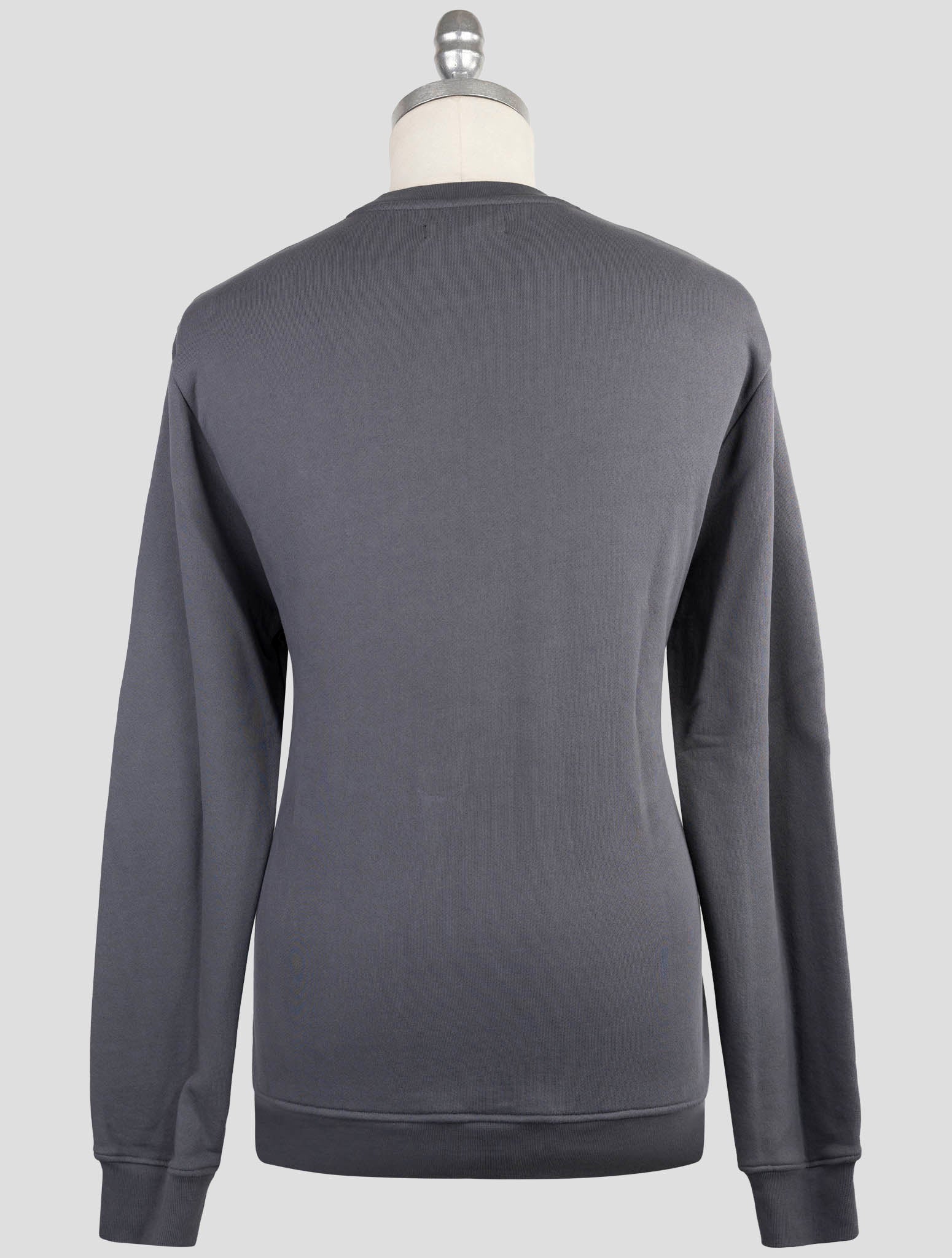 Kiton Knt Gray Cotton Sweater Crewneck