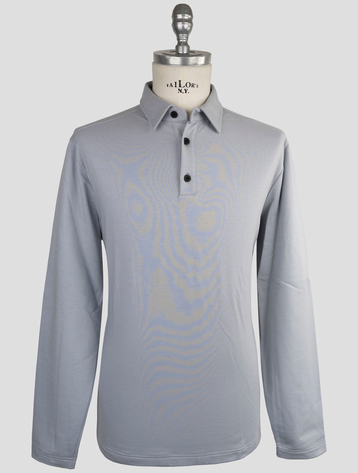 Kiton Knt Gray Cotton Ea Sweater Polo