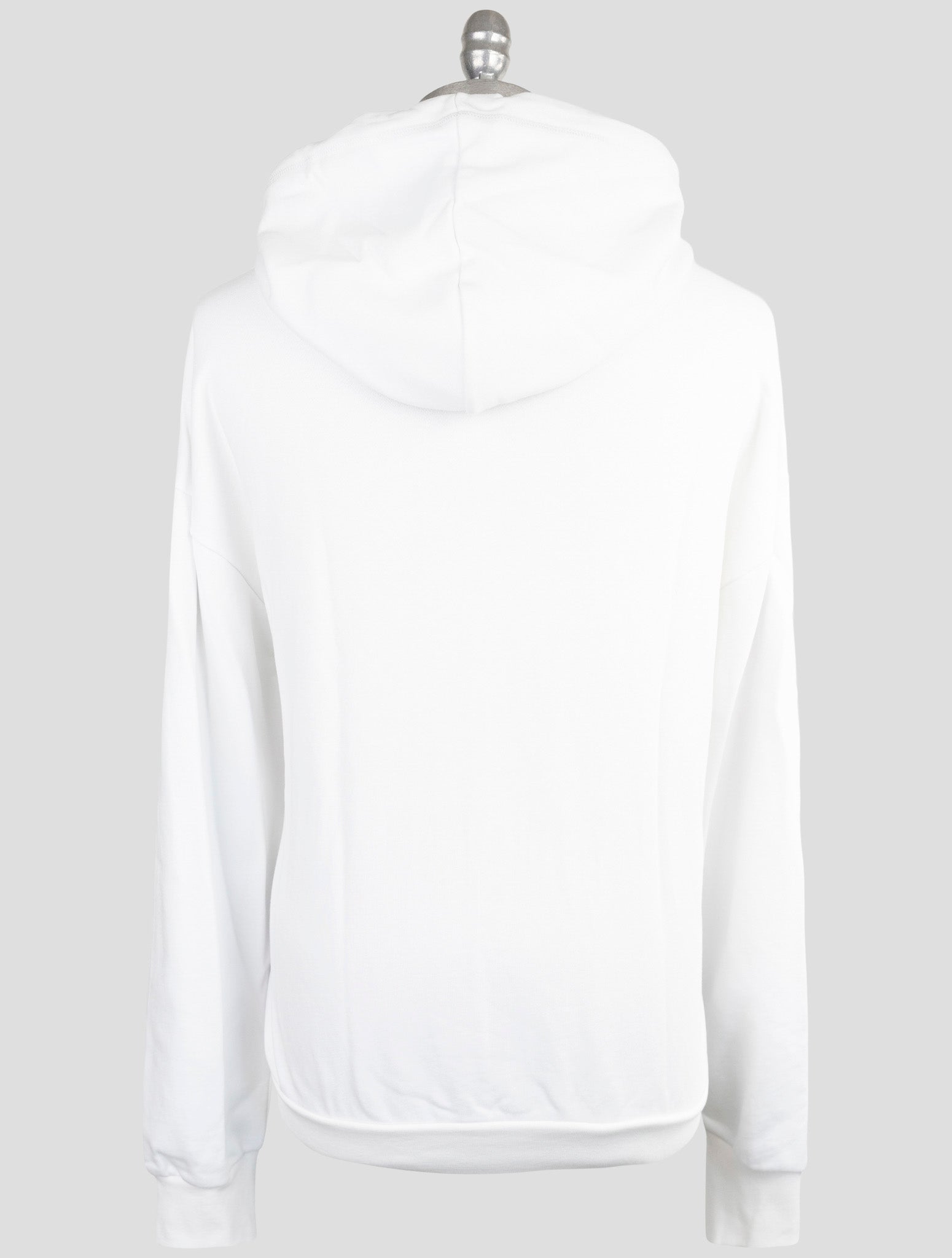 Kiton Knt White Cotton Sweater Hoodie