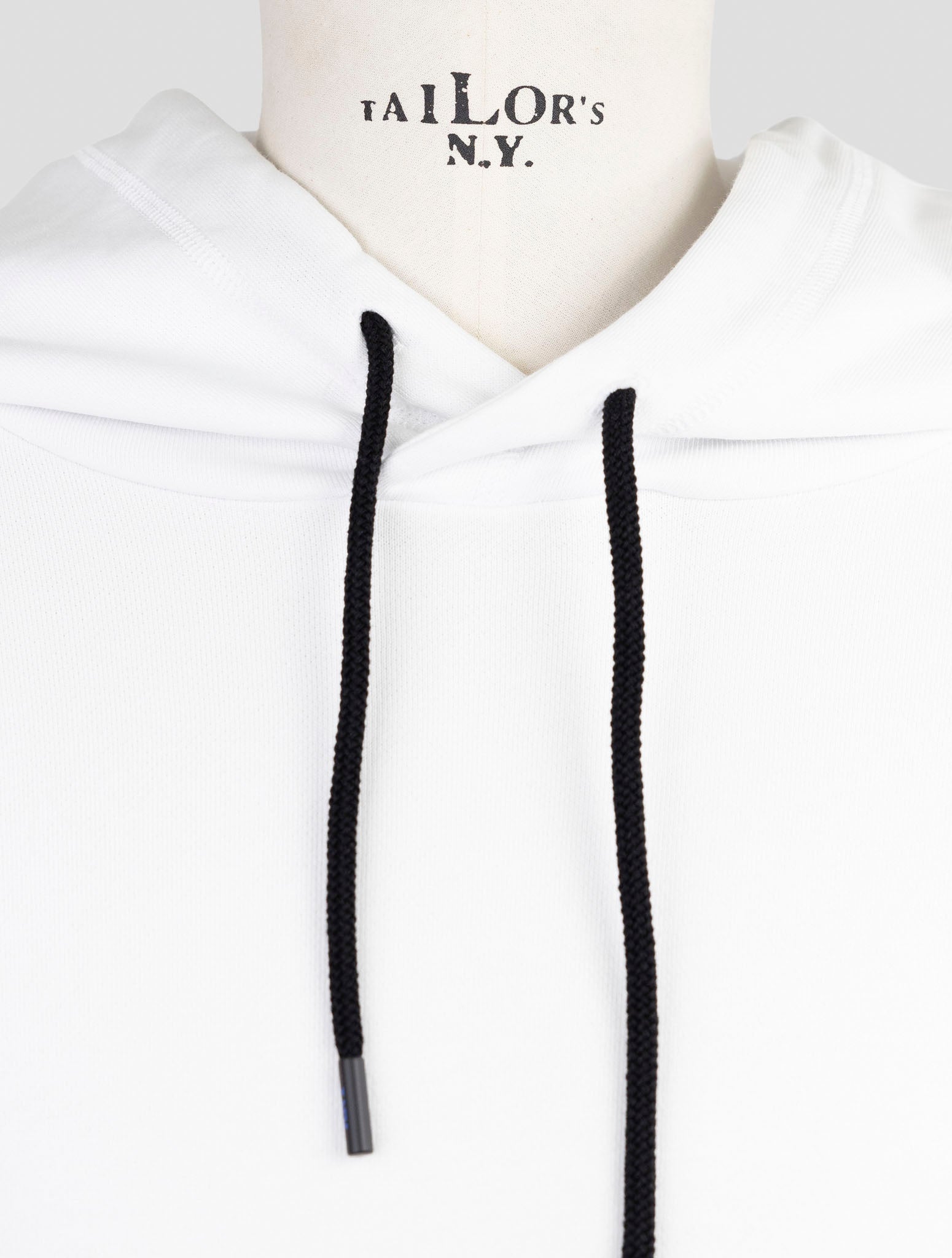 Kiton Knt White Cotton Sweater Hoodie