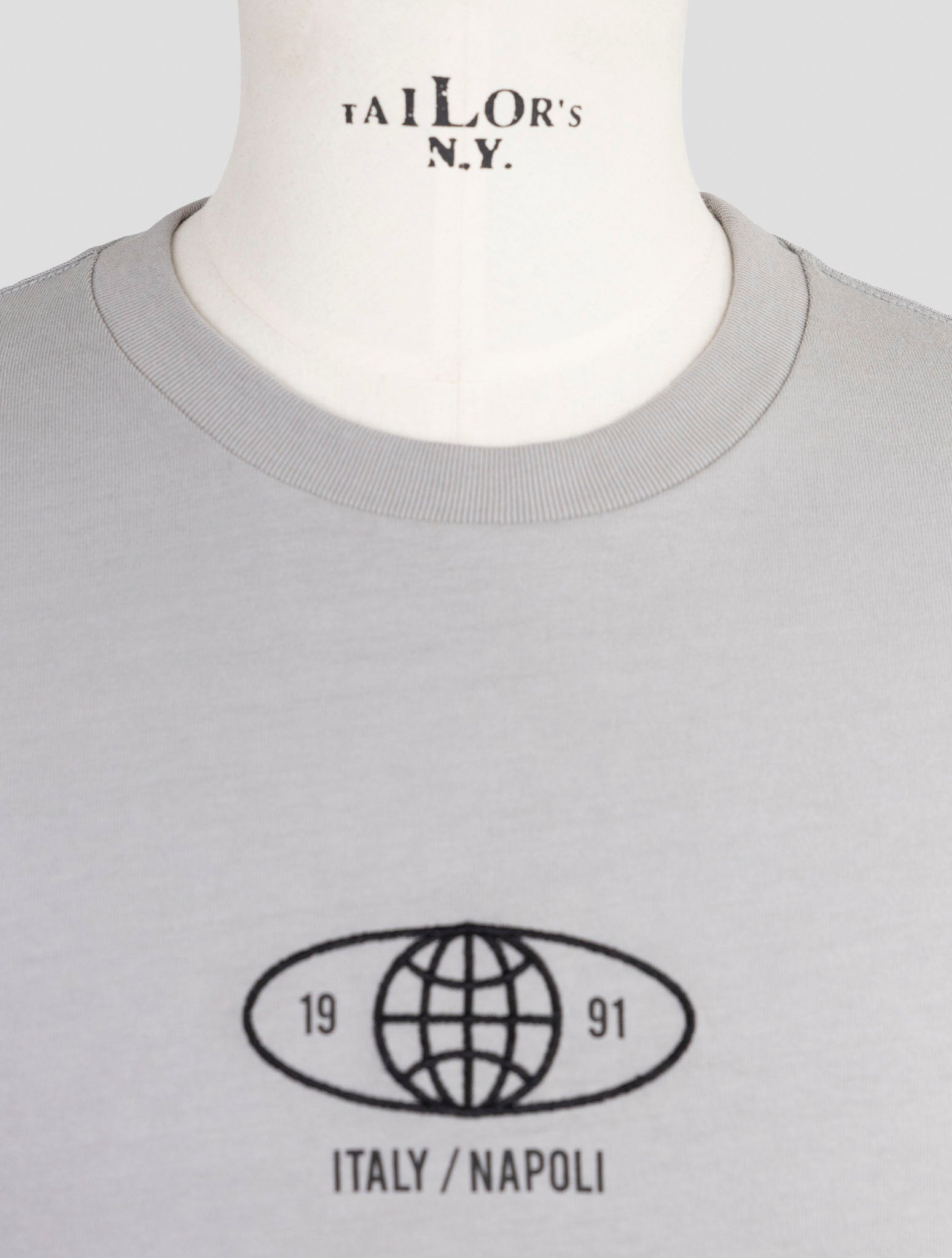 Kiton Knt Gray Cotton T-Shirt