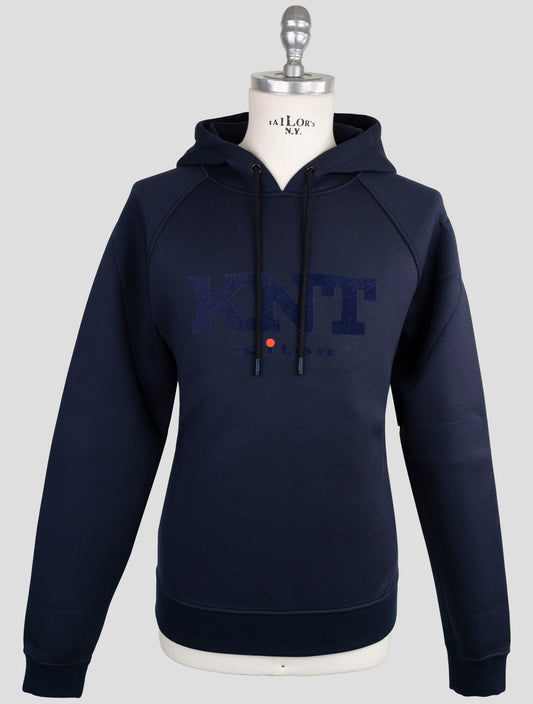 Kiton Knt Blue Viscose Ea Sweater Hoodie