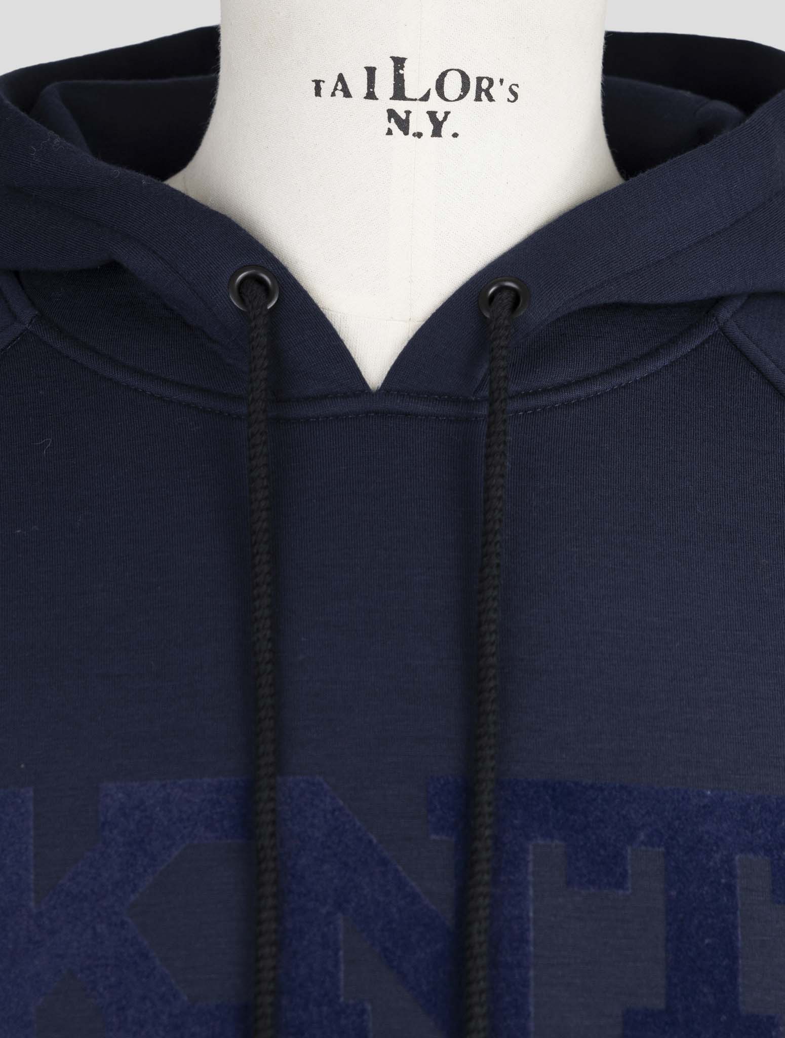 Kiton Knt Blue Viscose Ea Sweater Hoodie