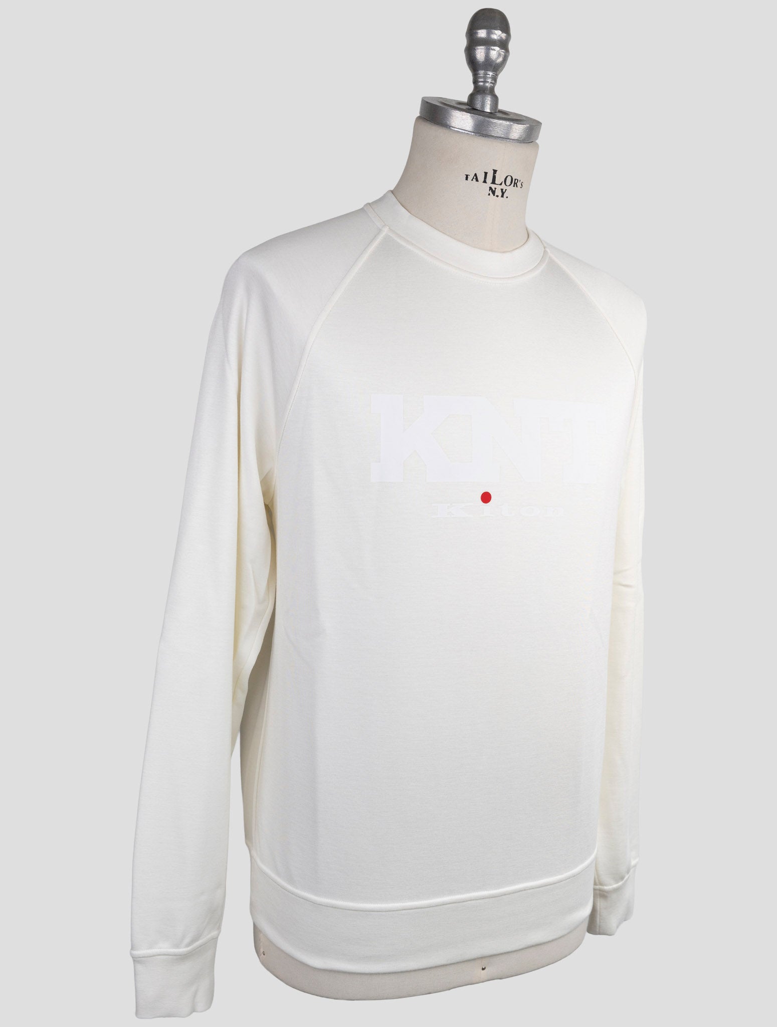 Kiton Knt White Viscose Ea Sweater Crewneck