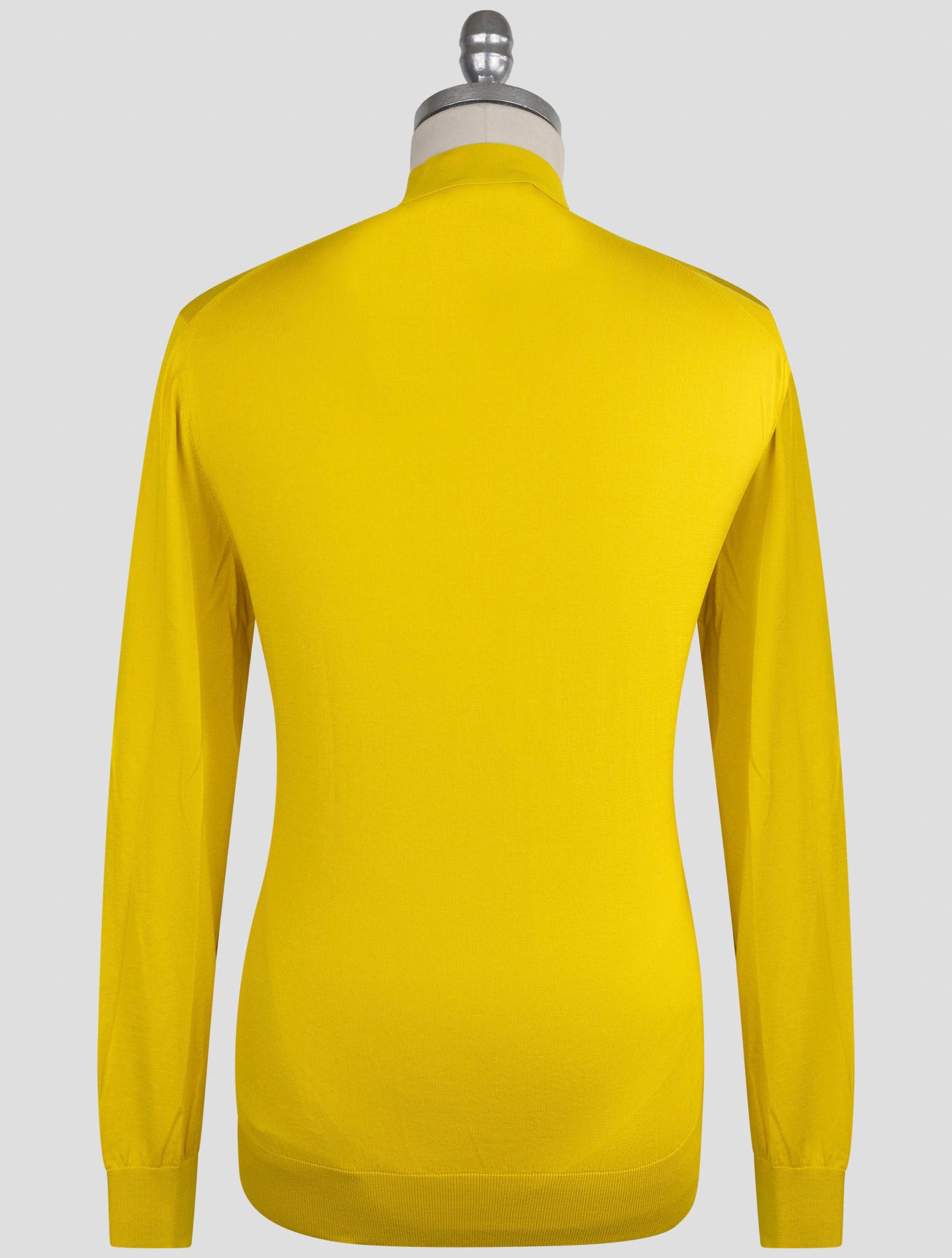 Kiton Knt Yellow Cotton Sweater Cardigan