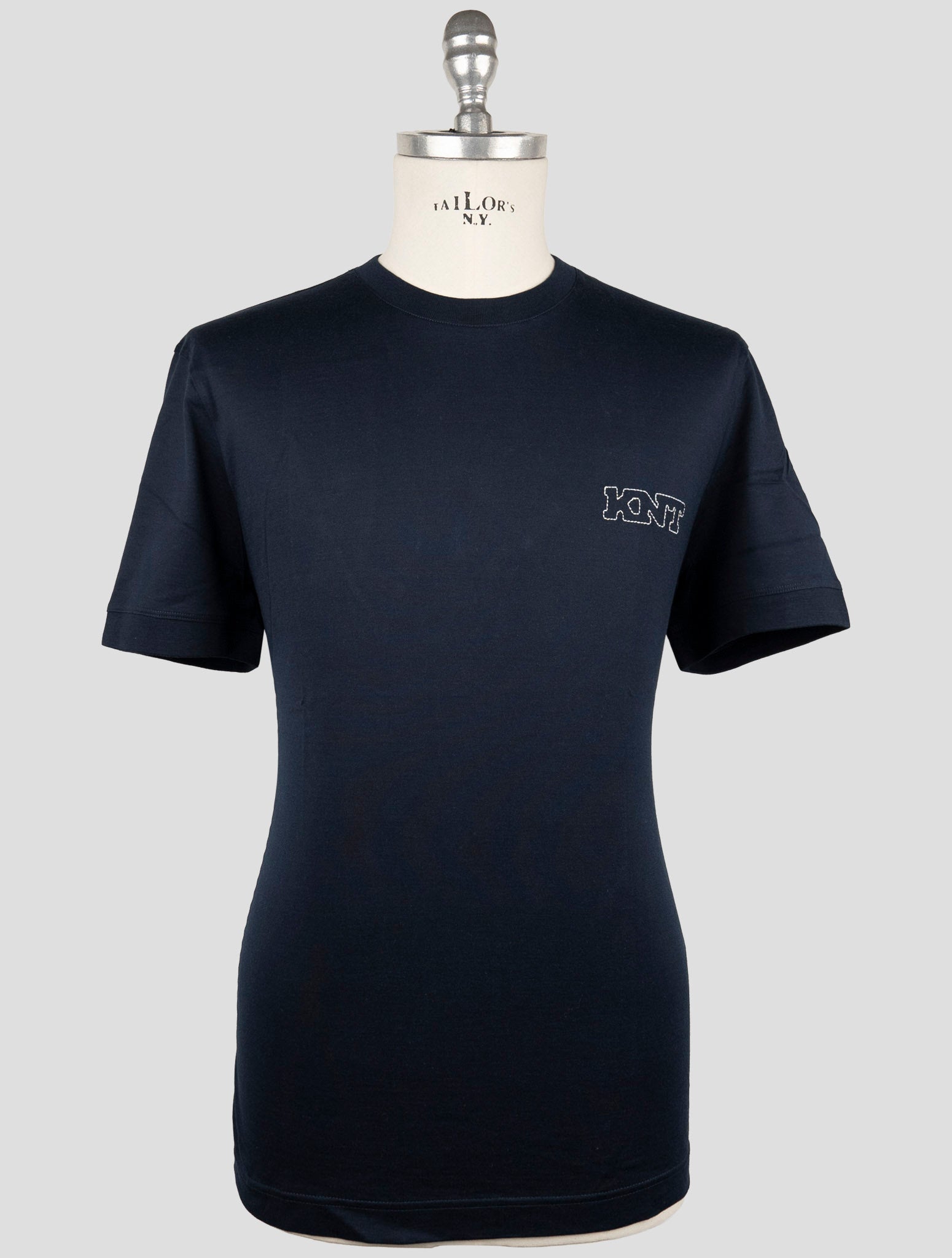 Kiton Knt Blue Cotton T-Shirt