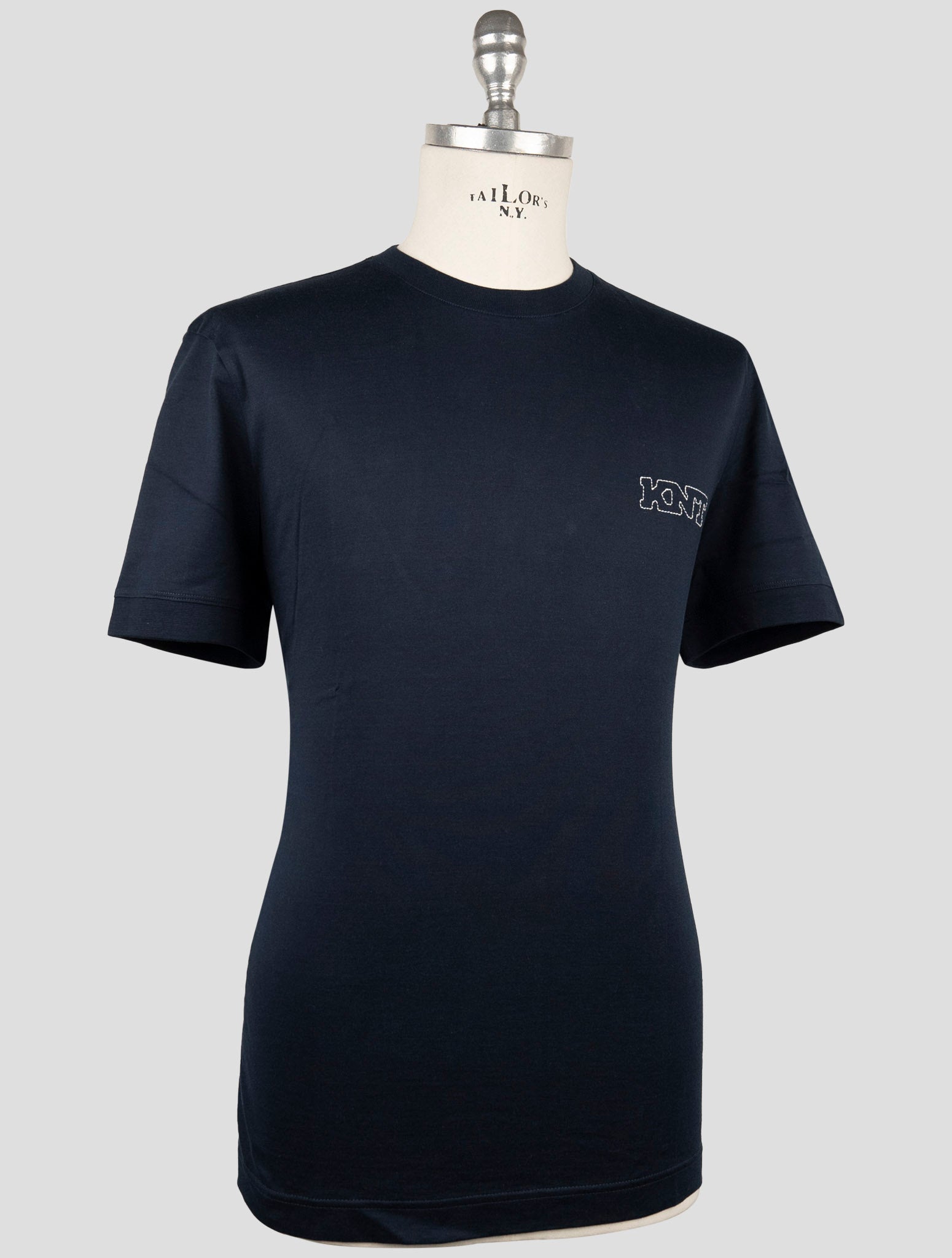 Kiton Knt Blue Cotton T-Shirt