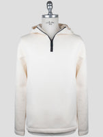 Kiton Knt White Viscose Ea Sweater Hoodie
