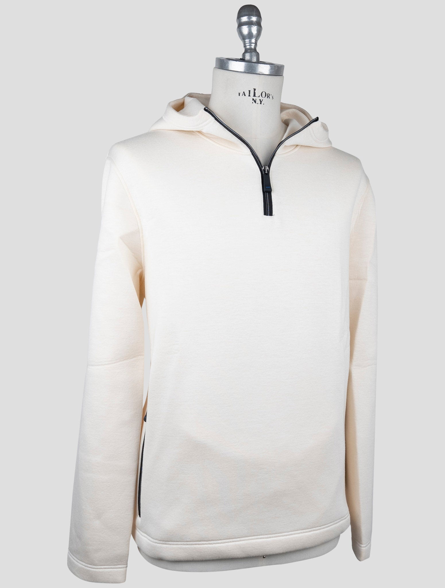 Kiton Knt White Viscose Ea Sweater Hoodie