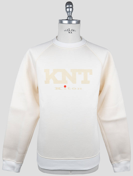 Kiton Knt White Viscose Ea Sweater Crewneck