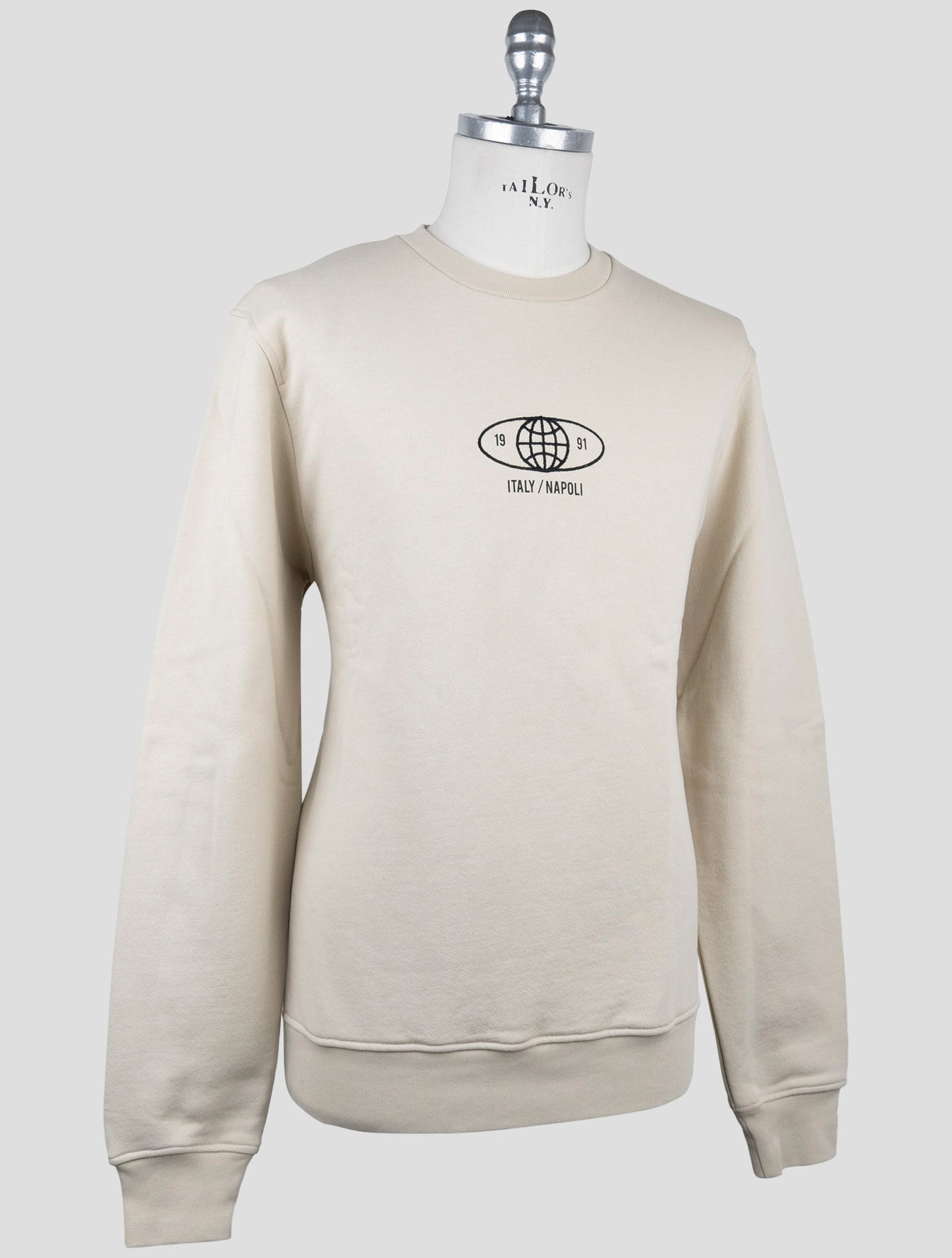 Kiton Knt Beige Cotton Sweater Crewneck