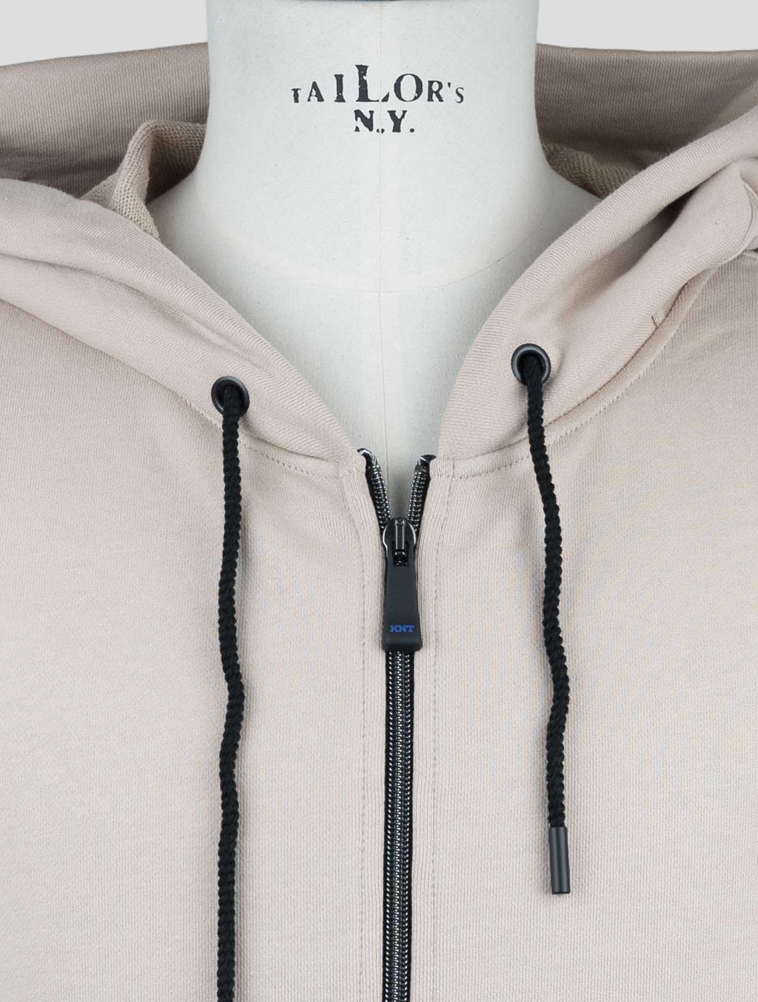 Kiton Knt Beige Cotton Sweater Full Zip