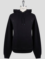Kiton Knt Black Cotton Sweater Hoodie