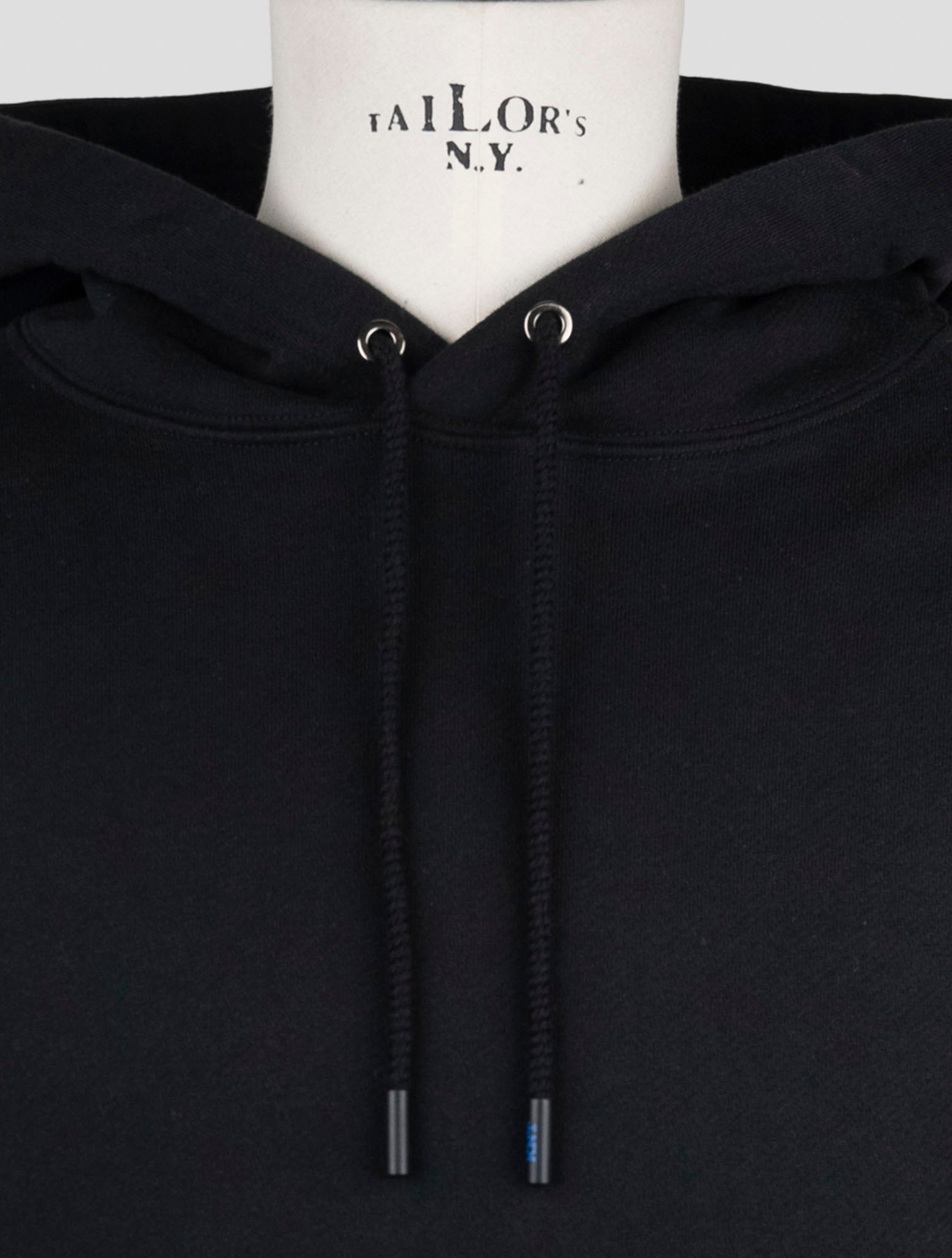 Kiton Knt Black Cotton Sweater Hoodie