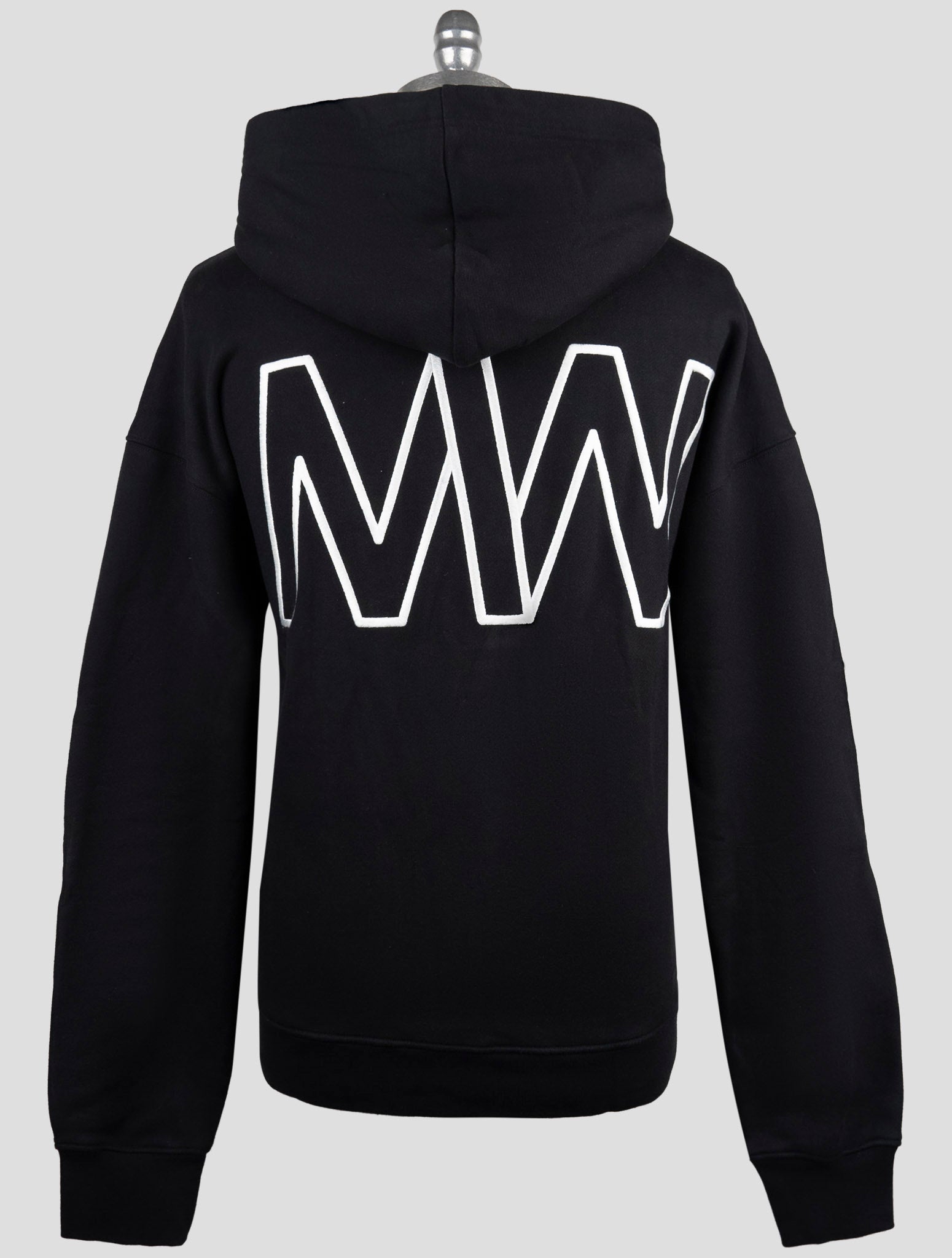 Kiton Knt Black Cotton Sweater Hoodie