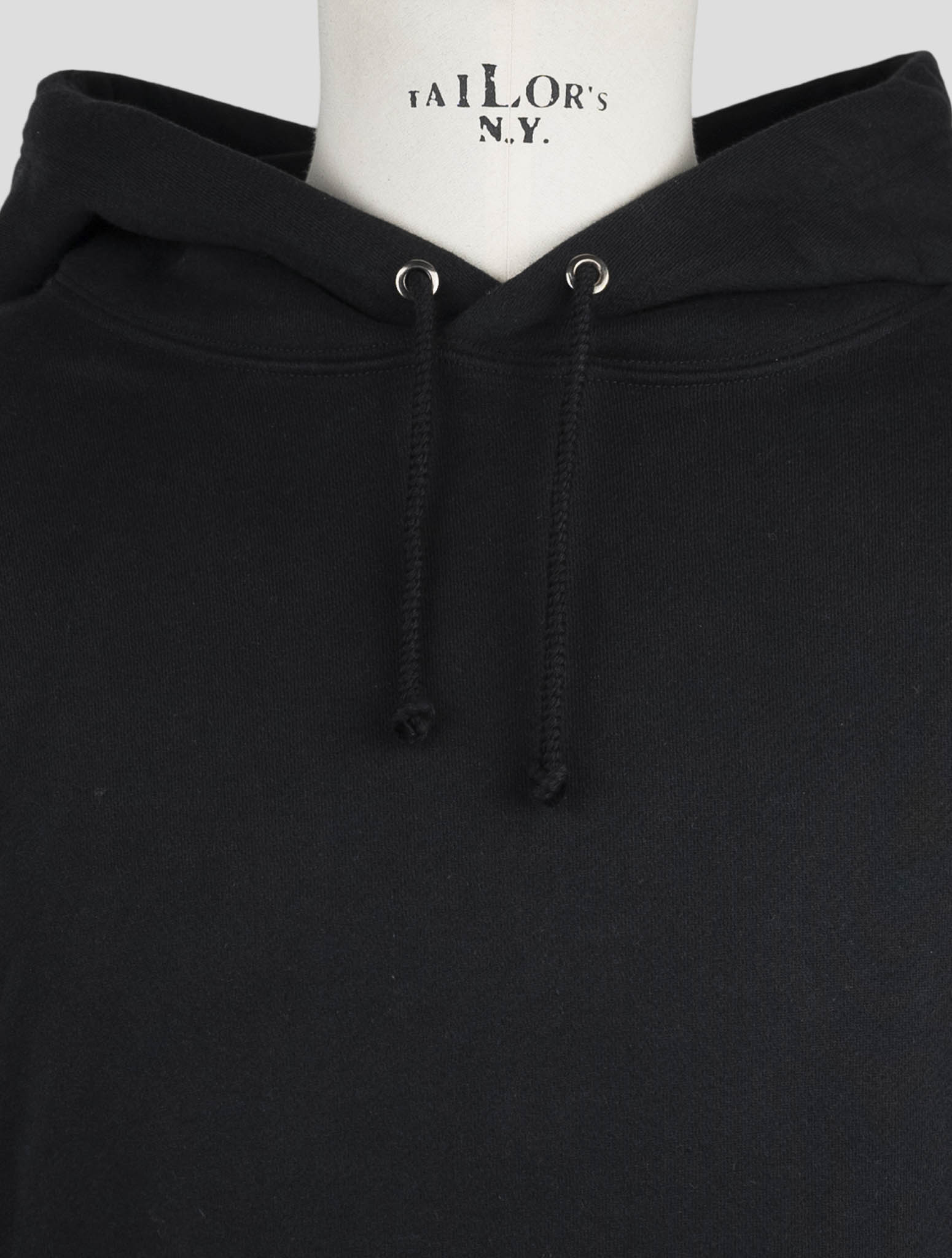 Kiton Knt Black Cotton Sweater Hoodie