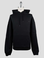 Kiton Knt Black Cotton Sweater Hoodie
