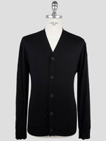 Kiton Knt Black Cotton Sweater Cardigan